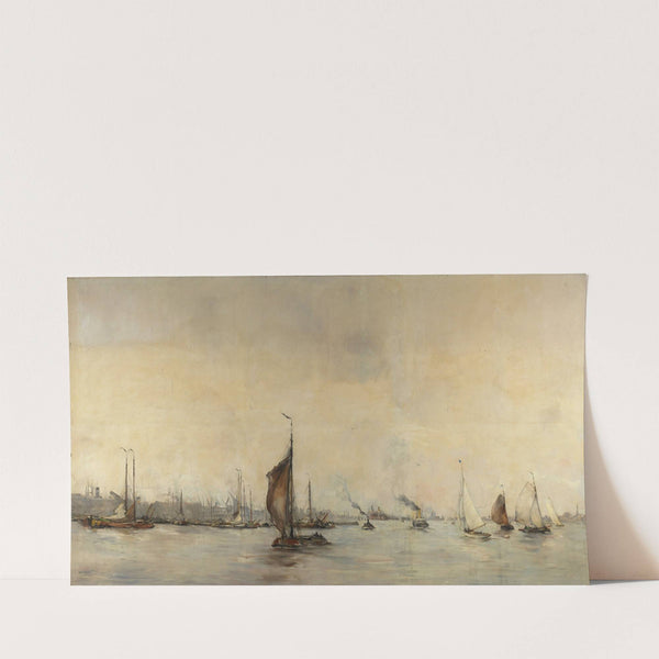 Gezicht op het IJ vanaf de Oranjesluizen bij Schellingwoude naar het westen (1913) by Hobbe Smith