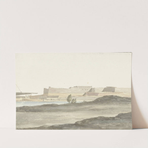 Gezicht op het kasteel in de haven van Barletta (1778) by Abraham-Louis-Rodolphe Ducros