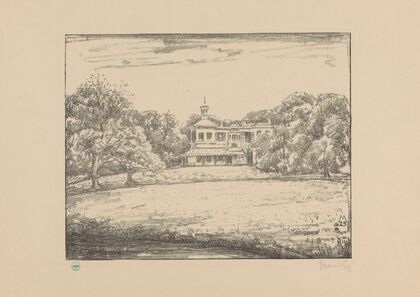 Gezicht op het landhuis van landgoed Ockenburgh Ockenburgh (1929)