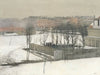 Gezicht op het Oosterpark in de sneeuw