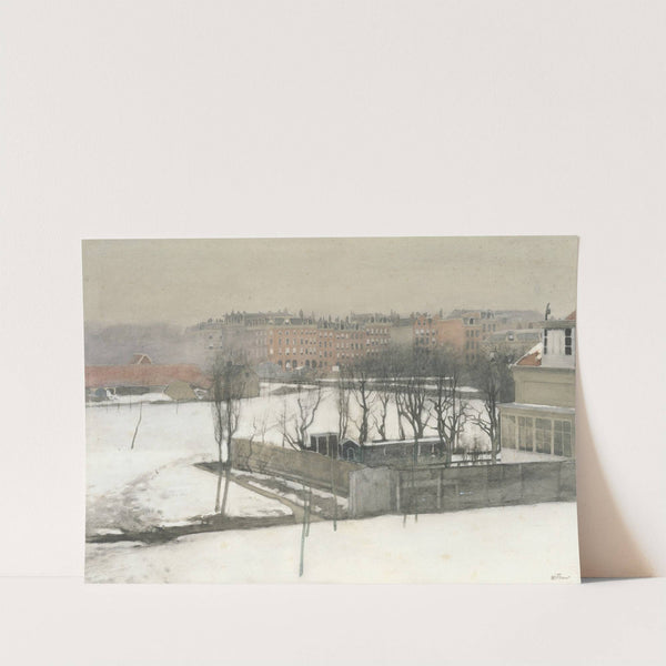 Gezicht op het Oosterpark in de sneeuw by Willem Witsen