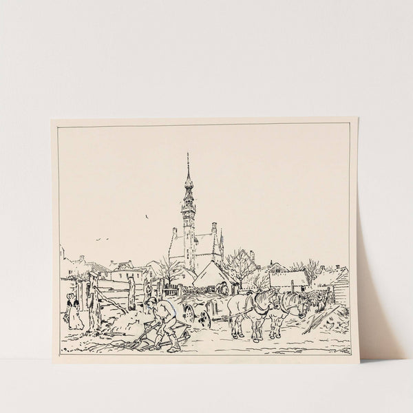 Gezicht op het stadhuis van Veere (1883) by Johannes Frederik Engelbert ten Klooster