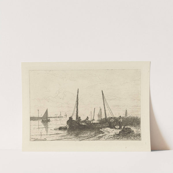 Gezicht op het Zuiderzee nabij Spakenburg by Johan Conrad Greive