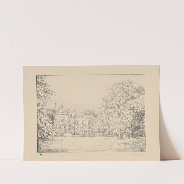 Gezicht op Huis te Werve vanuit de tuin Huis te Werve (1929) by Simon Moulijn