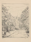 Gezicht op jachthuis Ter Horst vanaf oprijlaan Huis ter Horst (1929)