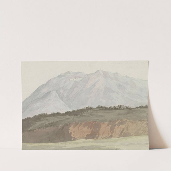 Gezicht op kartuizerklooster van Monte Vergine hoog gelegen boven Avellino (1778) by Abraham-Louis-Rodolphe Ducros