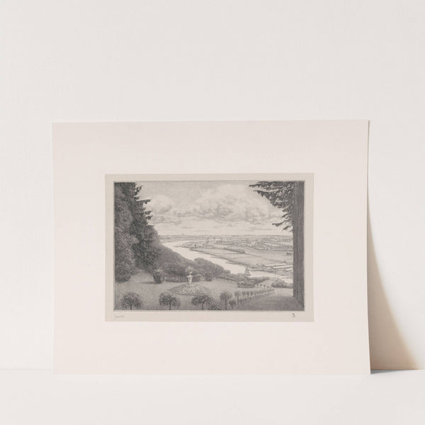 Gezicht op landschap met rivier (1905) by Simon Moulijn