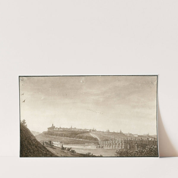 Gezicht op Madrid en de brug van Toledo by Otto Howen