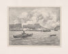 Gezicht op Rotterdam vanaf het water. (1910)