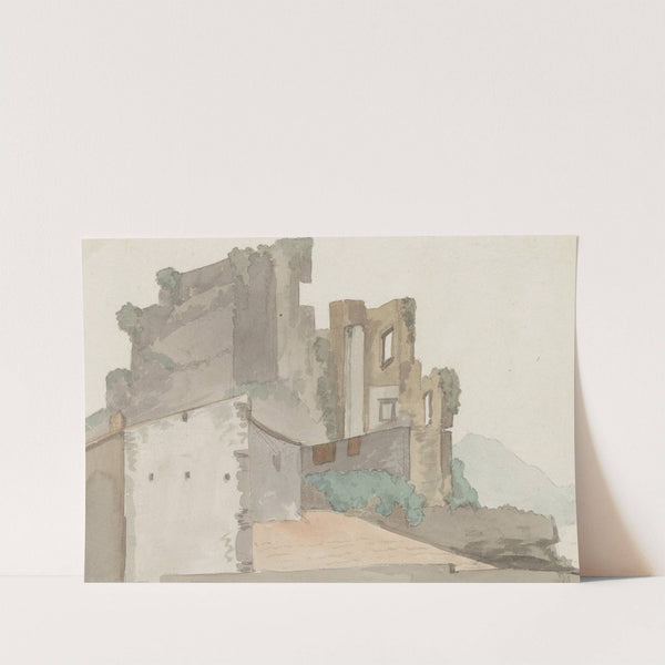 Gezicht op ruïne, zogenaamde Castel Vecchio, te Avellino (1778) by Abraham-Louis-Rodolphe Ducros