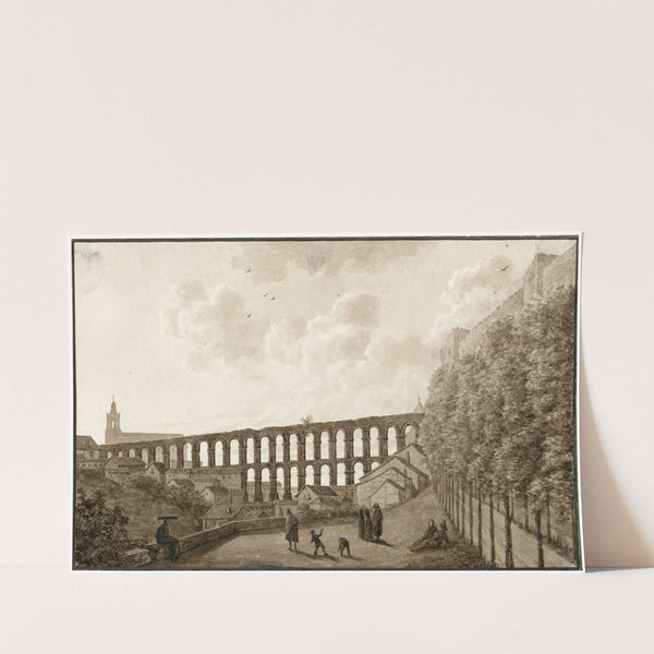 Gezicht op Segovia met het aquaduct by Otto Howen