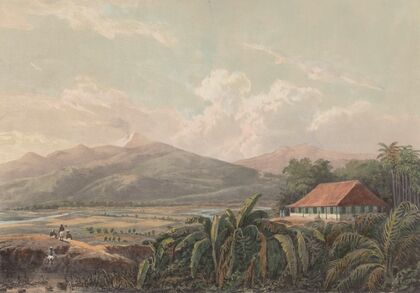 Gezicht op Tjileboet (1865-1872)