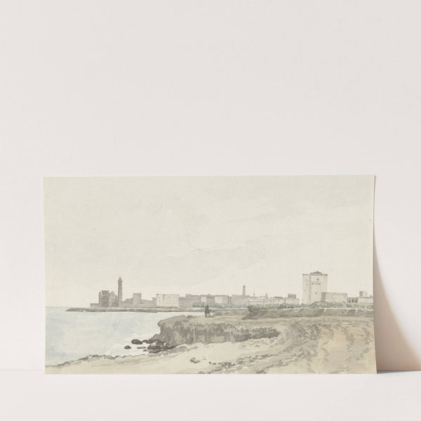 Gezicht op Trani gelegen aan de kust (1778) by Abraham-Louis-Rodolphe Ducros