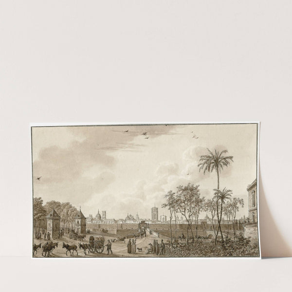 Gezicht op Valencia by Otto Howen