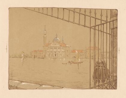 Gezicht op Venetië met de Chiesa di San Giorgio Maggiore