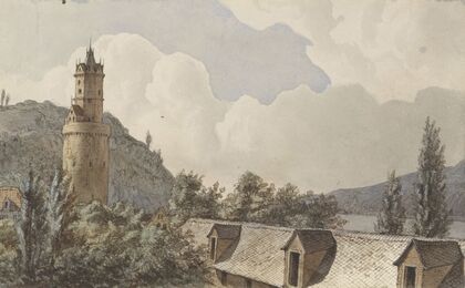 Gezicht over Andernach en de Rijn