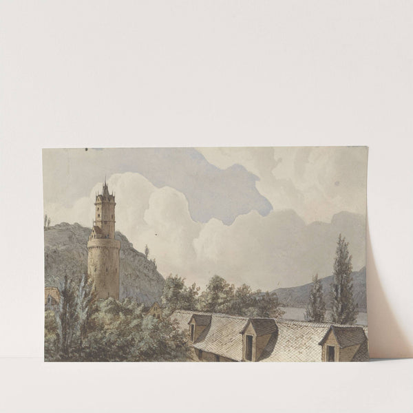 Gezicht over Andernach en de Rijn by Hendrik Abraham Klinkhamer