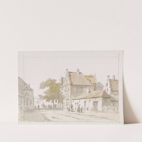 Gezicht te ‘s-Gravenhage (1828 - 1897) by Adrianus Eversen