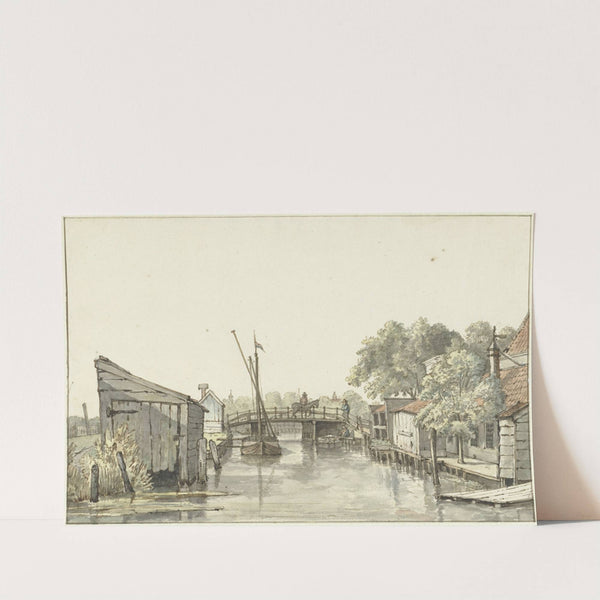 Gezicht van de Ringdijk op de Schulpbrug, ziende naar de Utrechtse zijde van de Amstel by Gerrit Lamberts