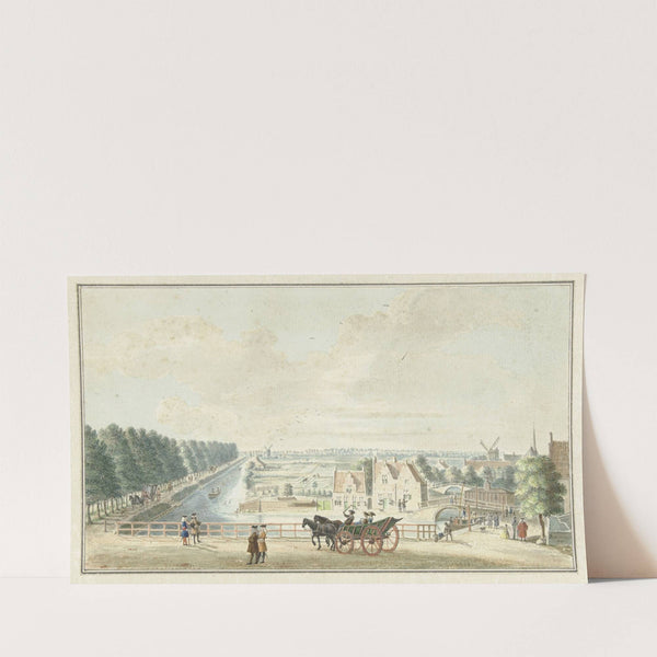 Gezicht van de Wal bij de Catharijnepoort te Utrecht (1737) by Jan de Beijer
