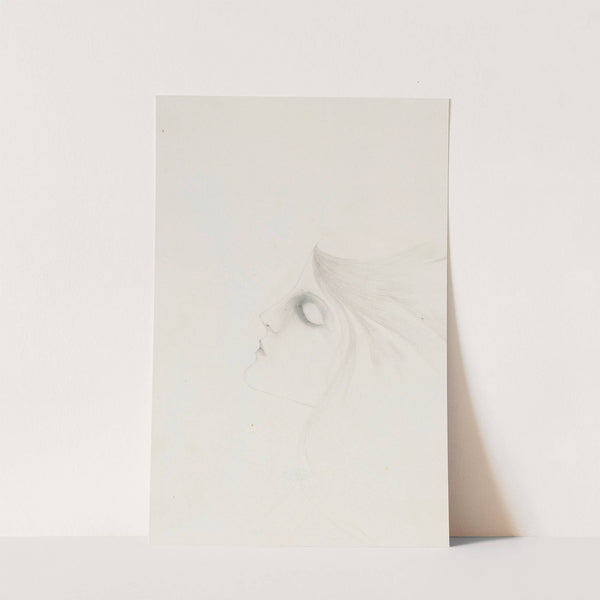 Gezicht van een vrouw met gesloten ogen by Karel de Nerée tot Babberich