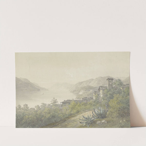 Gezicht vanuit het park van Bellagio, aan het Comomeer by Karoly Lajos Libay