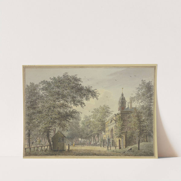 Gezigt langs de Utregse Poord na de Hoogensluys tot Amsterdam by Hermanus Petrus Schouten