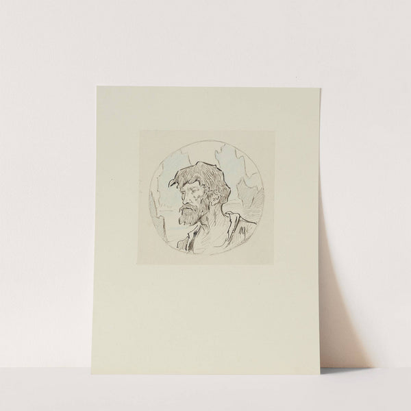 Gilliatt devant les rochers Douvres – dessin non utilisé (1920-1921) by Achille Granchi-Taylor