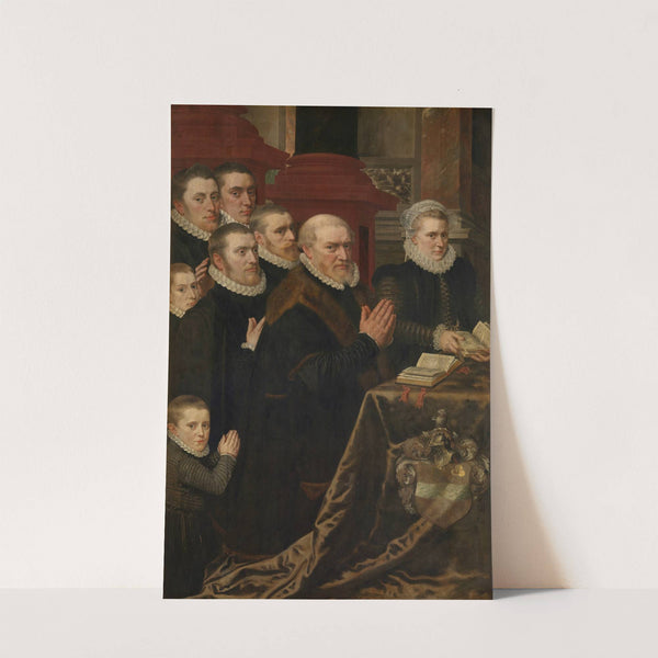 Gillis de Smidt and Seven of his Children by Adriaen Thomasz. Key