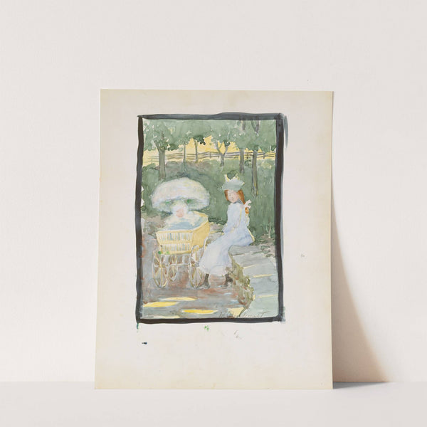 Girl and baby in the park (1895–1897) by Maurice Prendergast