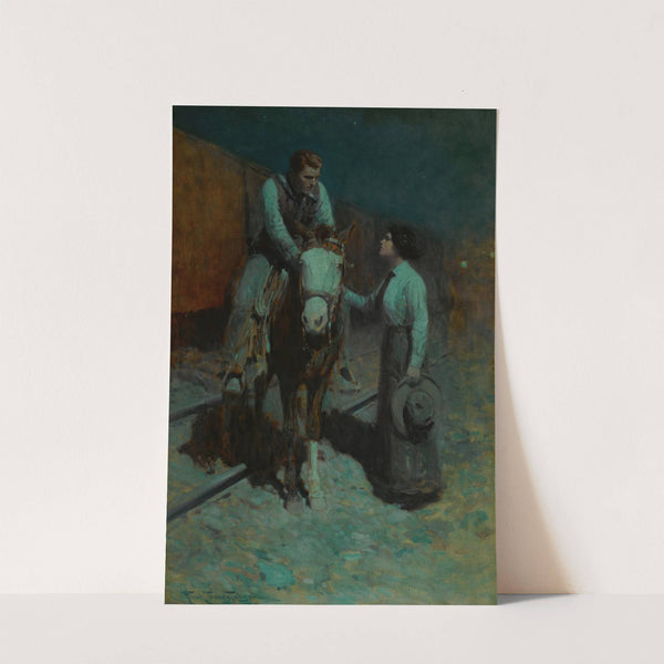 Girl And Cowboy (1914) by Frank Tenney Johnson