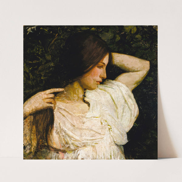 Girl Arranging Her Hair (1918-1919) by Abbott Handerson Thayer