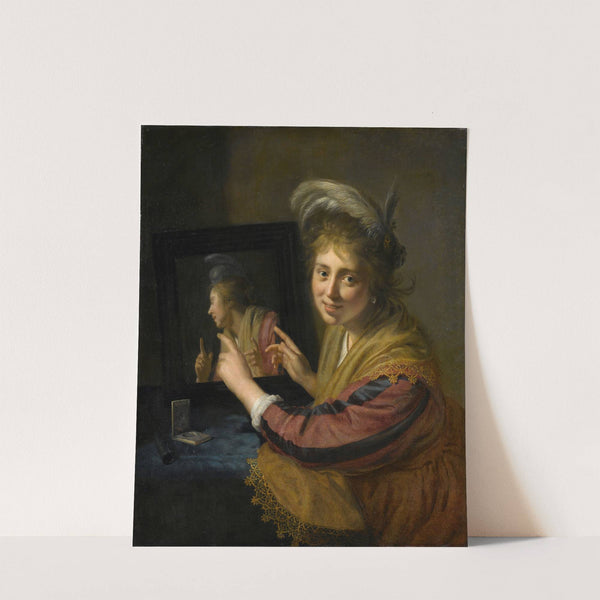 Girl at the Mirror by Paulus Moreelse