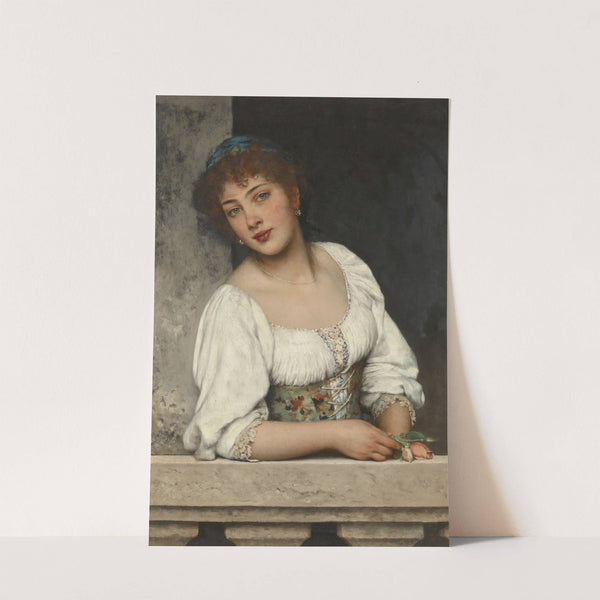 Girl at the Window (1889) by Eugen von Blaas