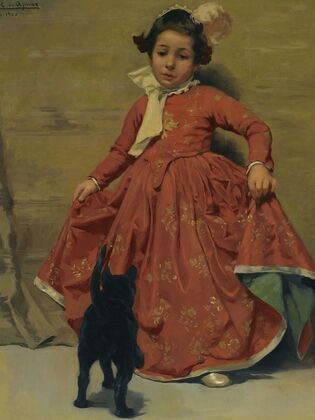 Girl dancing for her cat — size preview