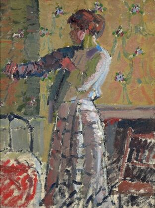 Girl dressing (circa 1912)