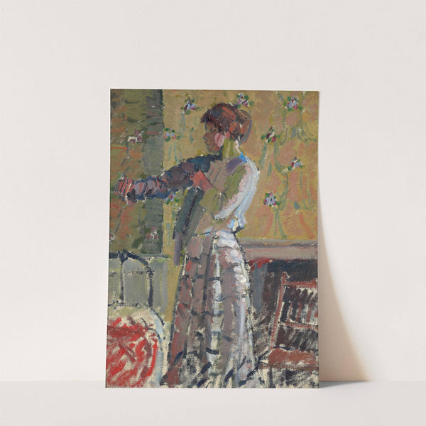 Girl dressing (circa 1912) by Harold Gilman