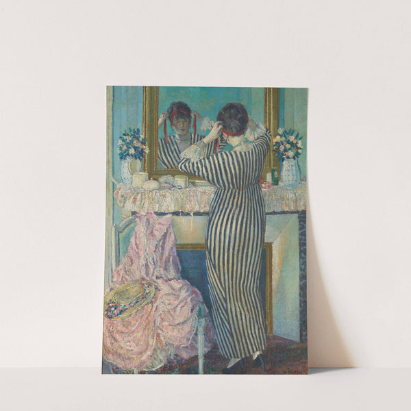 Girl Dressing Her Hair (Girl Arranging Her Headdress) (1912) by Frederick Carl Frieseke