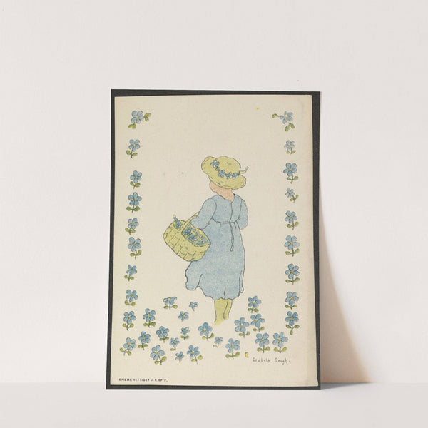 Girl holding flower basket by Lisbeth Bergh