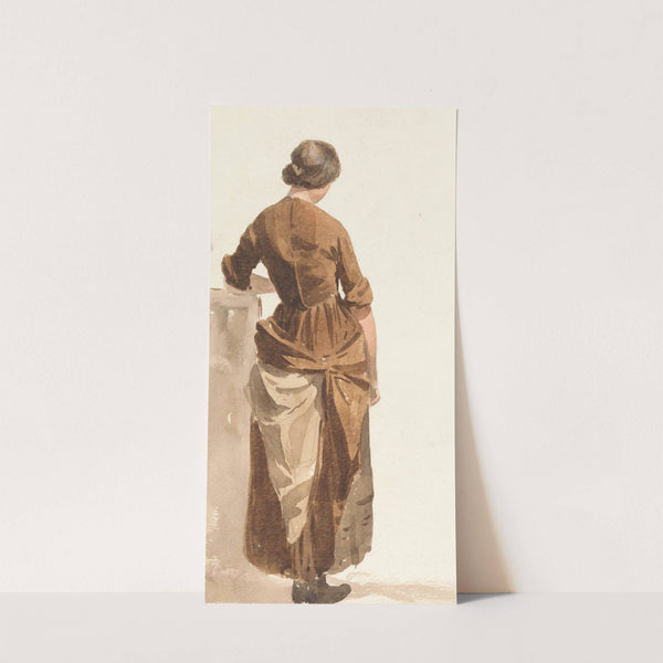 Girl in a Brown Dress by Joshua Cristall