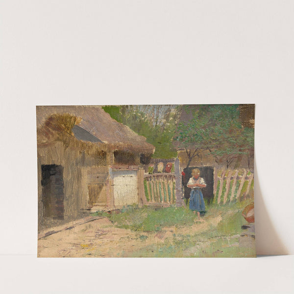 Girl in a Farmyard (1880–1900) by Ladislav Mednyánszky
