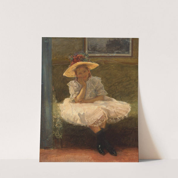 Girl in a hat by Władysław Podkowiński