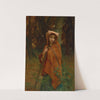 Girl in a wooded landscape by Ernest Hébert