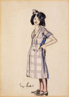 Girl in Checkered Dress