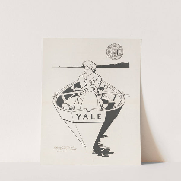 Girl in rowboat, Yale University by Louise Clarke