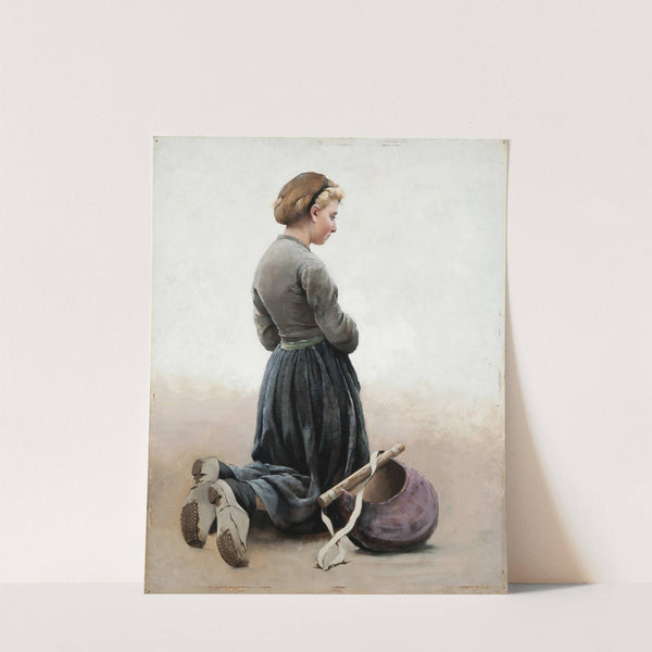 Girl kneeling (1881) by August Hagborg