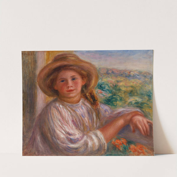 Girl on a Balcony, Cagnes (Jeune femme au balcon, Cagnes) by Pierre-Auguste Renoir