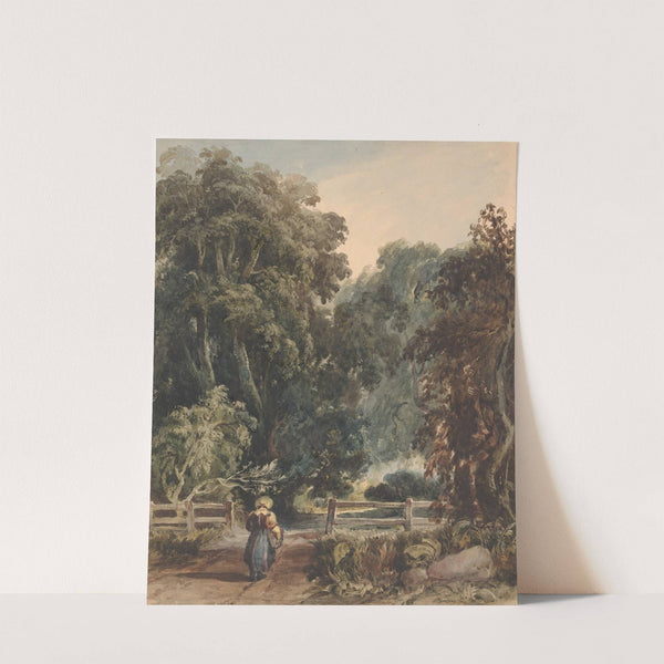 Girl on Lane, Entering Wooded Area by Thomas Sully