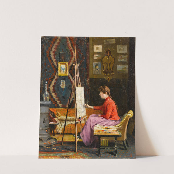Girl Painter and Her Studio by Halil Pasha