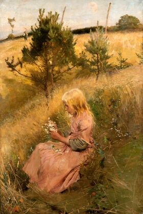 Girl Picking Flowers